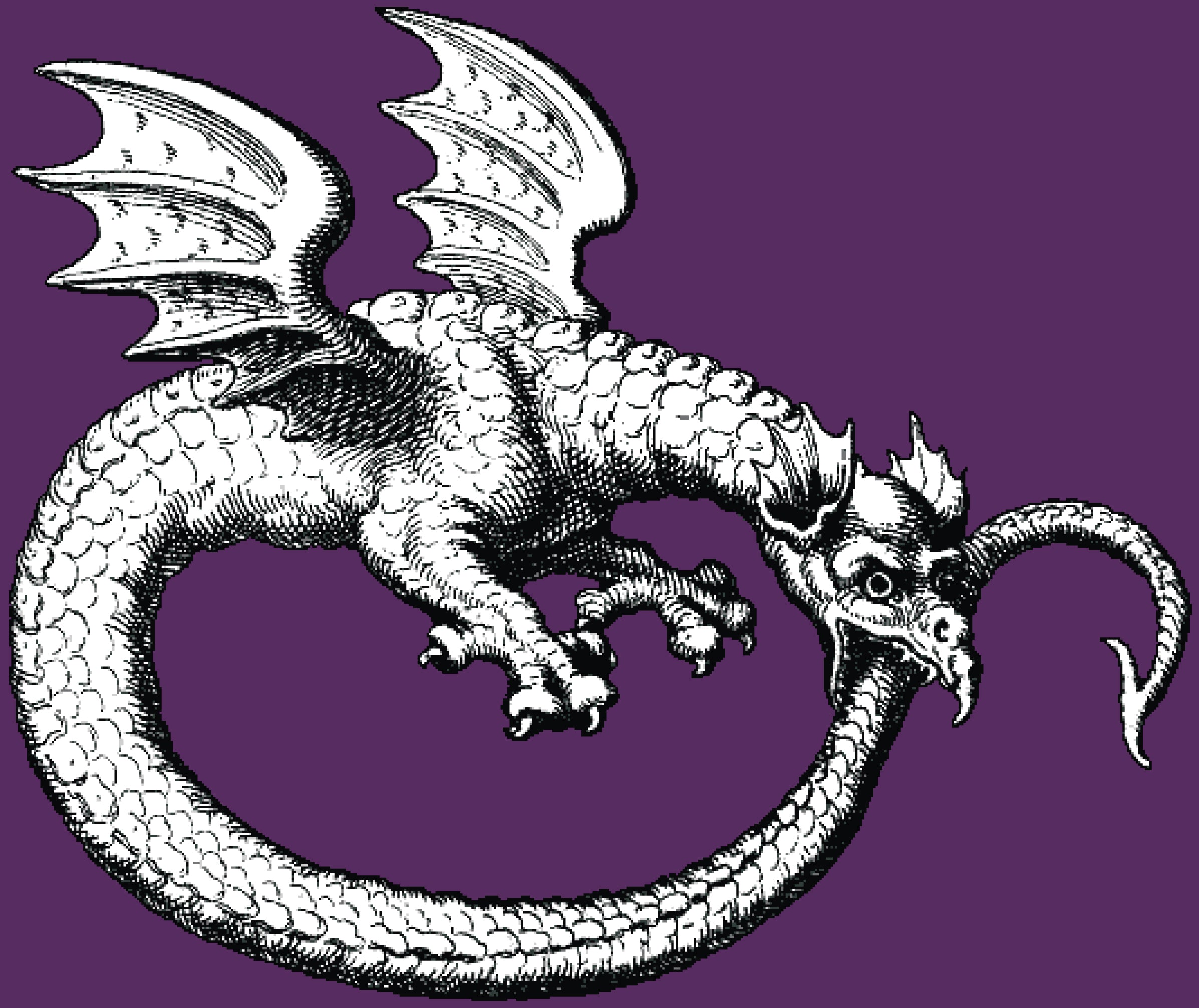Dragon Got Its Tail Full Coverage Crossstitch Pattern