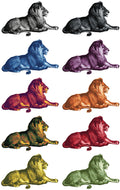 Lion in 10 Color Ways Counted Crossstitch Pattern