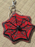 Seven-Legged Spider Bead Embroidered Bag Charm
