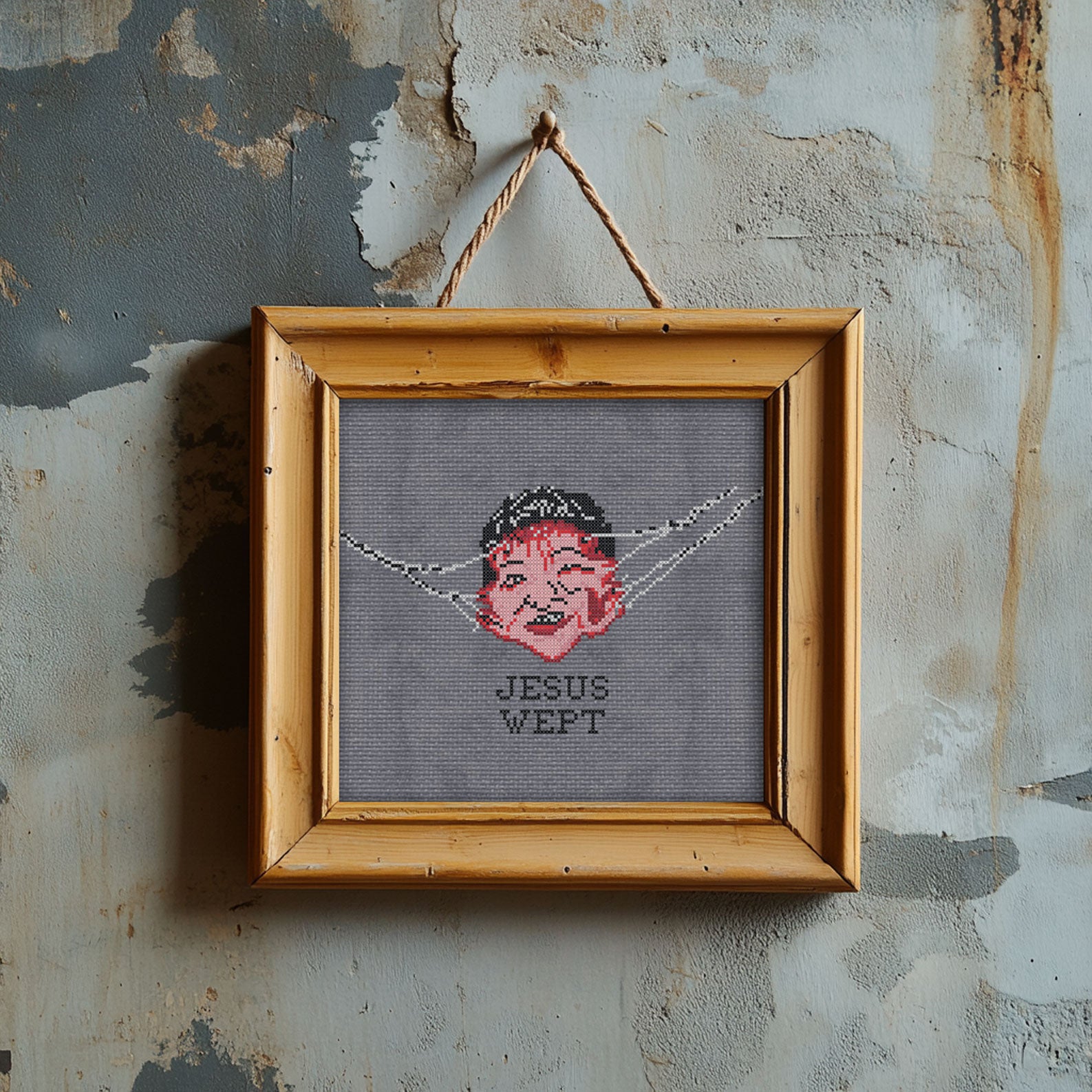 Jesus Wept Counted Crossstitch Pattern